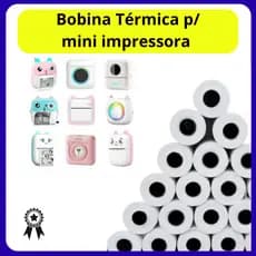 Kit 10 Bobina Térmica 58mm Mini Impressora e Maquina de Cartão