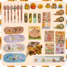 Kit de Papelaria Fofa e Criativa Capivara - Capybara