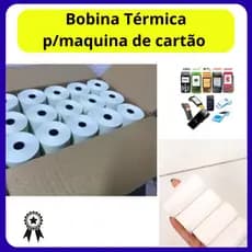 Kit 10 Bobina Térmica 57x30mm Não Adesivo Branco Rolo com 16 Metros Para Mini Impressora Portátil