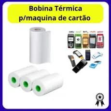 Kit 5 ou 10 Bobina Térmica 57x30mm Não Adesivo Branco Rolo Para Mini Impressora Portátil