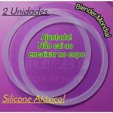 Kit 2 peças Anel Borracha Silicone Vedação da Lamina Personal Blender Dg-01 Mondial.