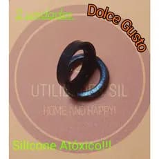 Kit 2 peças Vedação Silicone Borracha Gaxeta Retentor Anel Cafeteira Dolce Gusto.