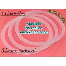 Kit 3 peças Anel Borracha Silicone Vedação da Lamina Personal Blender Dg-01 Mondial.