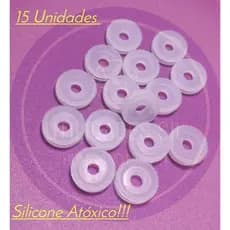 Kit Vedação Anel Borrachinha Silicone ( 15 peças) p/ pino Válvula Segurança Panela Pressão Elétrica.