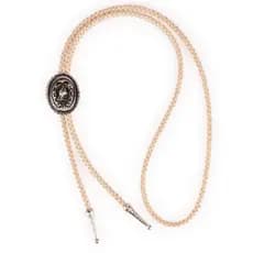 Gravata Country Bolo Tie Rústico com Pingente de Cavalo Unissex