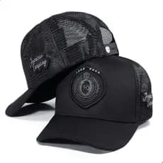 Boné Country Masculino Preto Galo Trucker Telinha Ajustavél