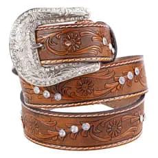 Cinto Country Feminino Peão Cowgirl Cravejado Fivela Grande