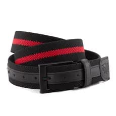 Cinto Masculino Casual Tamanho Plus Size Confortavel Feito em Couro e Elastico Fivela Ajustavel