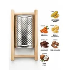 Ralador Manual Mineiro Caipira Pequeno Milho Verde Queijo Ralador Milho Madeira Inox Manual Pequeno