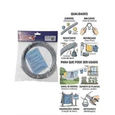 Cabo de Aço para Varal 7 Fios Galvanizado BRICS para Roupas e Jardinagem