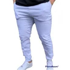 Calça Jogger Masculina Com Ponho Branca 4 Bolso Tendência