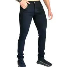 Calça Jeans Preta Masculina Slim Elastano Premium