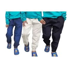 KIT3 INFANTIL JOGGER COM CORDAO NA CINTO  COM PUNHO NA PERNA JEANS E SARJA