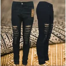 Calça Skinny Masculina Jeans Com Lycra Rasgadas Destroyed