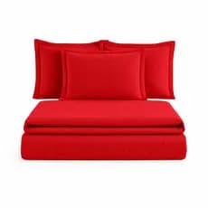 Cocha Coxa Colcha Cobre Leito Jogo Roupa Cama Solteiro 2 Pçs Matelado Simples Quarto Vermelho Basico
