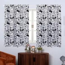Cortina Quarto Infantil Criança Pequena 2,00x1,40 Simples Basica Quarto Menino Video Game Branco