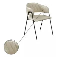 Cadeira Veneza para Sala de Jantar com Base Metal Preto