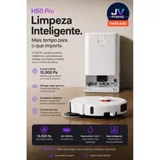 Robô Aspirador H50 Pro 15000Pa Ultra Potente Base Auto Limpante Mapeamento Inteligente 2026 original lacrado