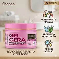 Novo Gel Cera Capilar Ultra Forte Ouribel Lady 250g