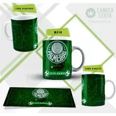 Caneca Verdão Canecas Time de Futebol com Seu Nome Canecas Personalizadas 100% Porcelana