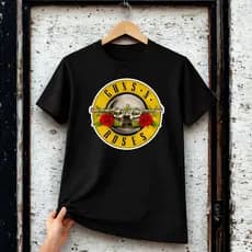 Camiseta Estampa Rock Clássico Premium Algodão Casual Streetwear