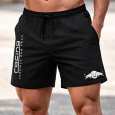 Short Tactel Masculino Mauricinho Academia Bermuda Praia Com Zíper Bolso Lateral Secagem Rápida Do P Ao GG