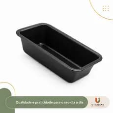 Forma de Pão Retangular Antiaderente Preta – Assadeira para Bolo e Pão