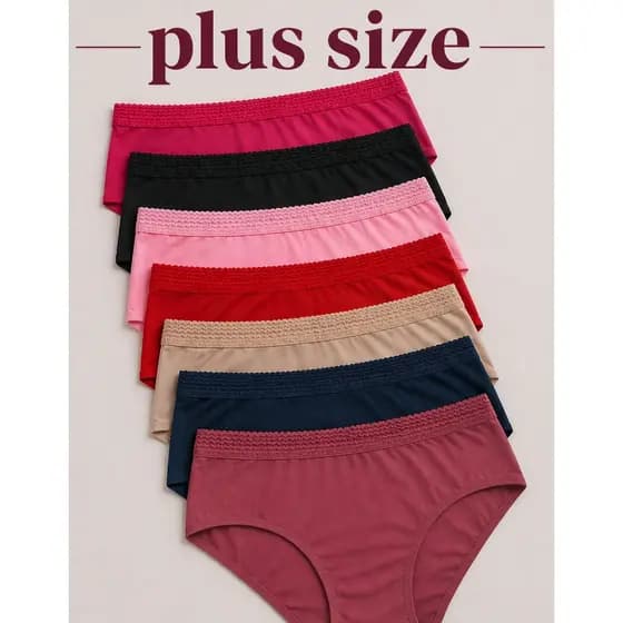 Kit 10 ou 5 Calcinhas Plus Size ExtraGG Cintura Alta Microfibra Forro Algodão