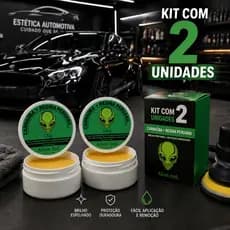 2 Cera Alien Ind Automotiva Carnaúba - Espelhamento Cerâmico Polimento Tira Riscos e Queimado