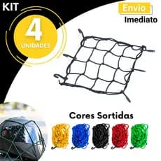 Rede Elástica Tipo Aranha 6 Ganchos Metal Moto Bagageiro 4 3 2 ou 1 Unidades Alta Fixação Cores Sortidas