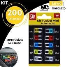 Kit Mini Fusível Automotivo Sortido 5A a 30A Proteção Elétrica Carro Moto Kit 200 150 100 ou 70 unidades