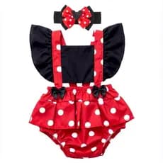 Romper Princesa Bolinhas Temático Mesversario + Laço