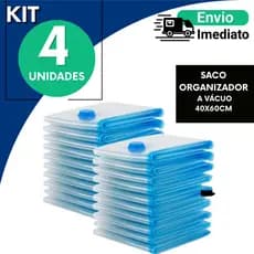 Saco Organizador a Vácuo 40x60cm 4 3 2 OU 1 Unidades Guarda Roupas Economia de Espaço