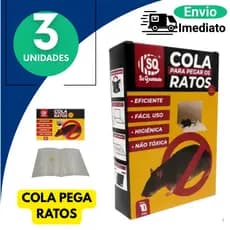 Fita adesiva Cola Para Pragas Cola Pega Insetos Rasteiros Premium 3 2 ou 1 Unidades Controle de Pequenos Invasores multi