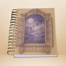 Caderno de Desenho Scrapbook A5 - Papel Premium 180g - Desenhos e Colagens