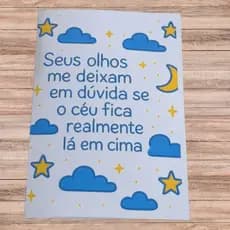 Cartão Entre Céu e Amor... Seus Olhos Me Fazem Duvidar! 🌌👀