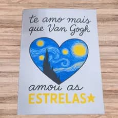 Cartão Te Amo Mais Que Van Gogh Amou as Estrelas 💫💖 Presente Único!
