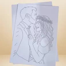 Suas fotos em Desenhos para Colorir - Papel 180g, Um Momento a Dois!