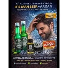 KIT BEER BARBA, CABELO E BIGODE + ARGAN MARROQUINO