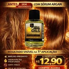 Óleo de Argan 7ml Sérum Reparador Anti Frizz Hidratação Brilho (1, 3 ou 6 Unidades)