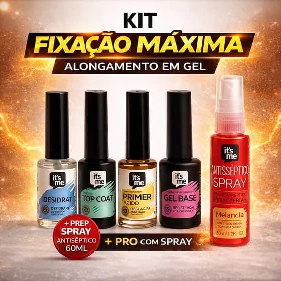 Kit Alongamento em Gel Profissional 4 Preparadores + Spray 60ml It’s Me