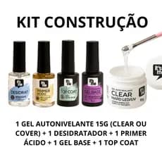 Kit Preparadores Unhas Gel Acrigel Profissional Completo Primer Desidratador Prep Top Coat