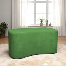 ENVIO IMEDIATO - Puff Orgânico Estofado 2 Lugares – Design Feijão Moderno e Elegante para Sala