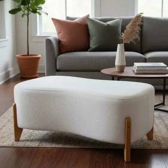 ENVIO IMEDIATO - Puff Decorativo Para Penteadeira Quarto Sala Mesa de Centro Feijão 1M Varias Cores