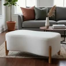 ENVIO IMEDIATO - Puff Decorativo Para Penteadeira Quarto Sala Mesa de Centro Feijão 1M Varias Cores