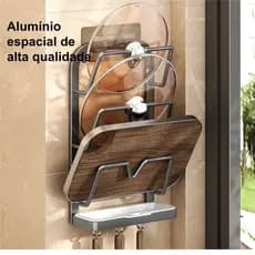 Alumínio Suporte Organizador De Tampas Tábuas tampa da panela Talheres Para Cozinha Não é necessário furar