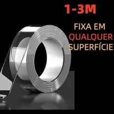 Fita Dupla Face Extra Forte Transparente NanoGel Silicone Mágica Adesiva Cola na Parede Móvel Portae