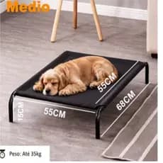 Cama Elevada para Cachorro e Gato - Resistente até 35kg, Respirável e Anti-Umidade Animais de estimação  pequeno e médio