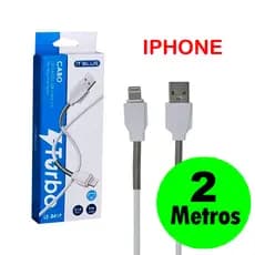 CABO CELULAR DE DADOS IPHONE - CABO USB X IPHONE - 2 METROS