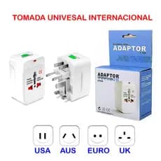 ADAPTADOR TOMADA UNIVERSAL INTERNACIONAL BIVOLT